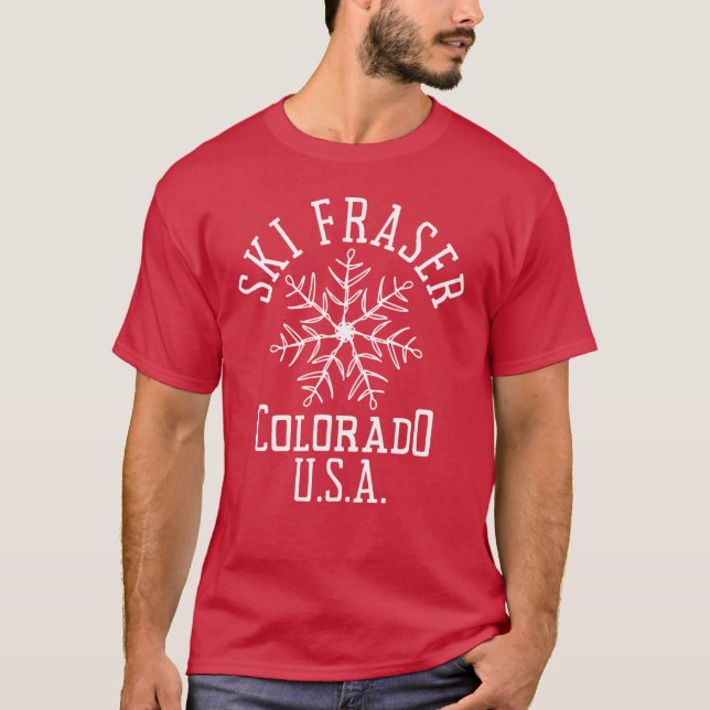 Camiseta Embroidered Snowflake Fraser Colorado USA White (Anverso)