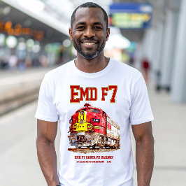 Camiseta EMD F7 Santa Fe Warbonnet Diesel Locomotive.