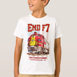 Camiseta EMD F7 Santa Fe Warbonnet with American Flag.