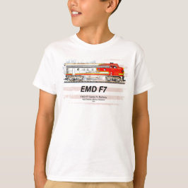 Camiseta EMD F7 Santa Fe Warbonnet with American Flag.