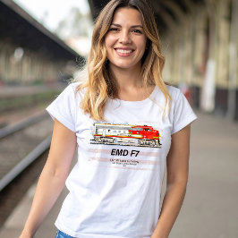 Camiseta EMD F7 Santa Fe Warbonnet with American Flag.