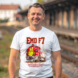 Camiseta EMD F7 Santa Fe Warbonnet with American Flag.