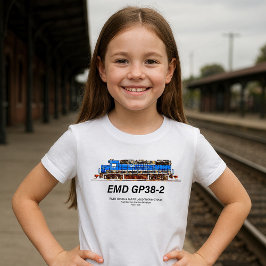 Camiseta EMD GP38-2 Locomotora diesel GATX azul y blanco