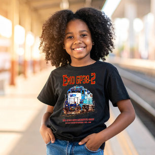 Camiseta EMD GP38-2 Locomotora diesel GATX azul y blanco