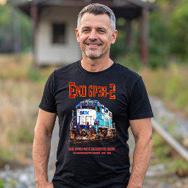 Camiseta EMD GP38-2 Locomotora diesel GATX azul y blanco