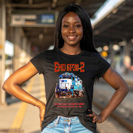 Camiseta EMD GP38-2 Locomotora diesel GATX azul y blanco