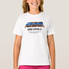 Camiseta EMD GP38-2 Locomotora diesel GATX azul y blanco