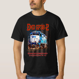 Camiseta EMD GP38-2 Locomotora diesel y bandera estadounide