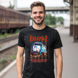 Camiseta EMD GP38-2 Locomotora diesel y bandera estadounide