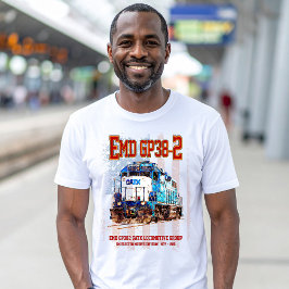 Camiseta EMD GP38-2 Locomotora diesel y bandera estadounide