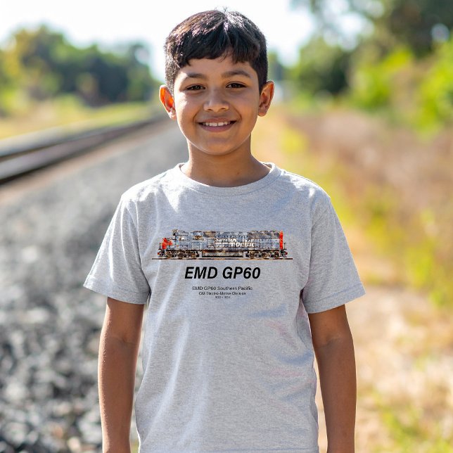 Camiseta EMD GP60 Locomotora Diesel del Pacífico Sur (EMD GP60 Diesel Locomotive of Southern Pacific. Boy Basic T-Shirt)