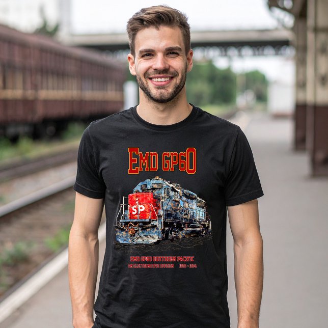 Camiseta EMD GP60 Locomotora Diesel del Pacífico Sur (EMD GP60 Diesel Locomotive of Southern Pacific. Mens Basic T-Shirt)