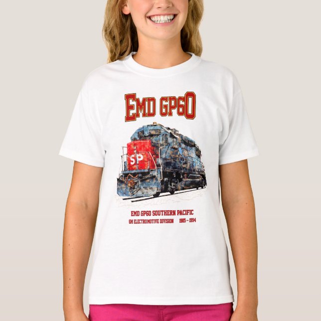 Camiseta EMD GP60 Locomotora Diesel del Pacífico Sur (Anverso)