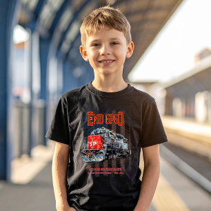 Camiseta EMD GP60 Locomotora Diesel y bandera estadounidens