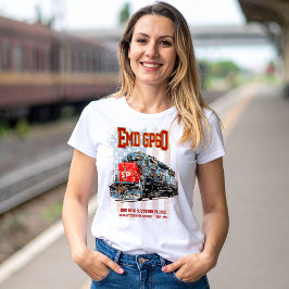 Camiseta EMD GP60 Locomotora Diesel y bandera estadounidens