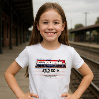 Camiseta EMD SD-9 Locomotive USA 250th Anniversary Livery