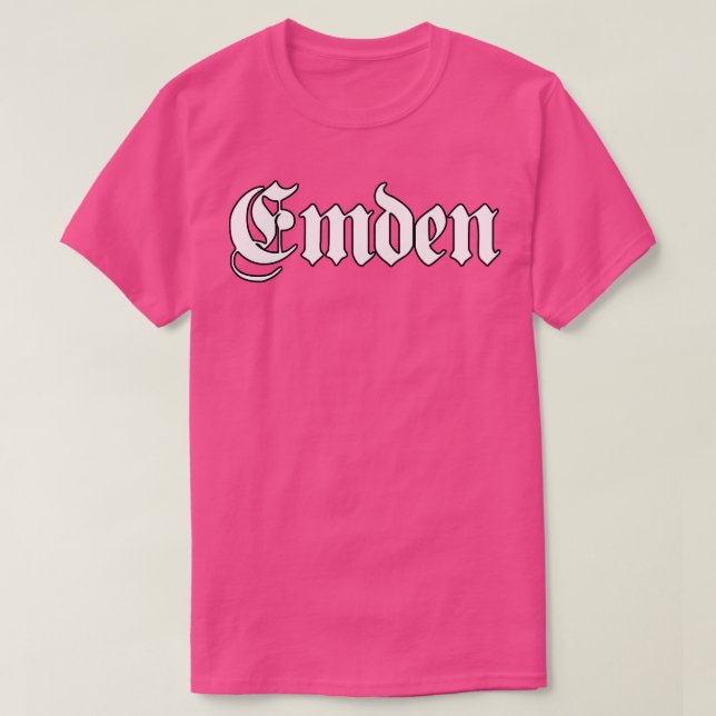 Camiseta Emden escrito con letra gótica (Diseño del anverso)