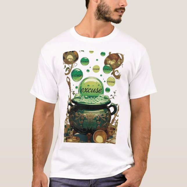 Camiseta Emerald Excuses Cauldron Graphic Tee (Anverso)