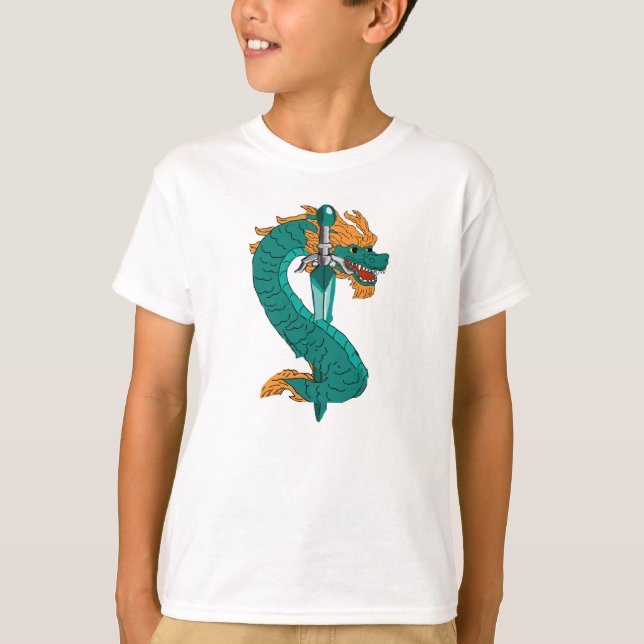 Camiseta Emerald Wave Dragon Guardian (Anverso)