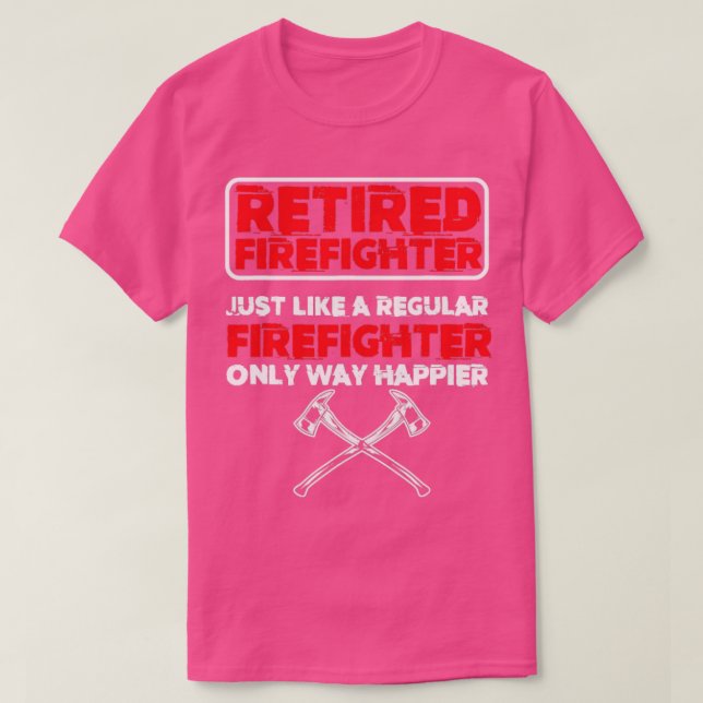 Camiseta Emergencia de bombero retirado del departamento de (Diseño del anverso)
