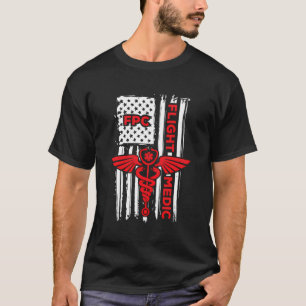Camiseta Emergencia paramédica de vuelo de bandera norteame