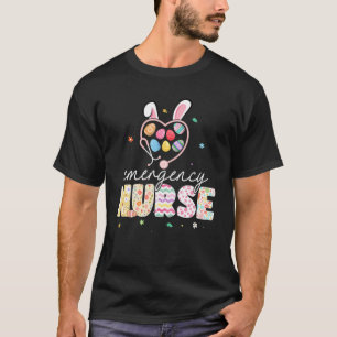 Camiseta Emergency Bunny Nurse Easter Eggs Stethoscope RN N