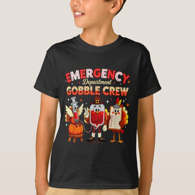 Camiseta Emergency Department Gobble Crew Thanksgiving Nurs (Anverso)