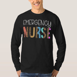 Camiseta Emergency Nurse Bohemian Cheetah Leopard Print Pat