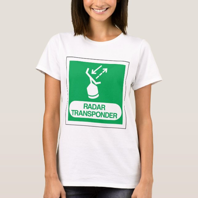 Camiseta Emergency Radar Transponder Safety Sign (Anverso)