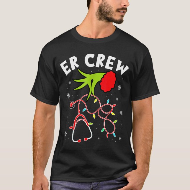 Camiseta Emergency Room Christmas Er Crew Nurse Xmas Holida (Anverso)