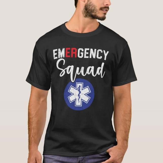 Camiseta Emergency Squad Healthcare Worker EMT Paramedic (Anverso)