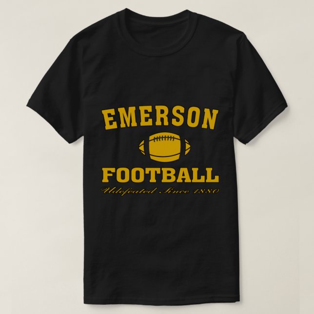 Camiseta EMERSON FOOTBALL fútbol universitario inderrotado (Diseño del anverso)