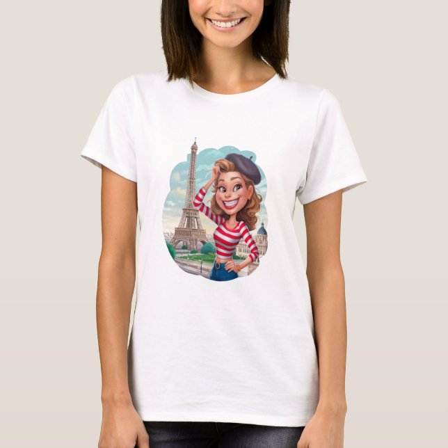 Camiseta Emily em Paris sticker (Anverso)