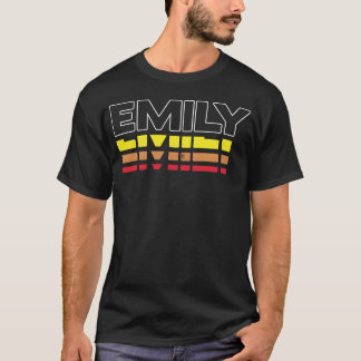 Camiseta Emily Nombre Divertido Vintage Atardecer Emily div