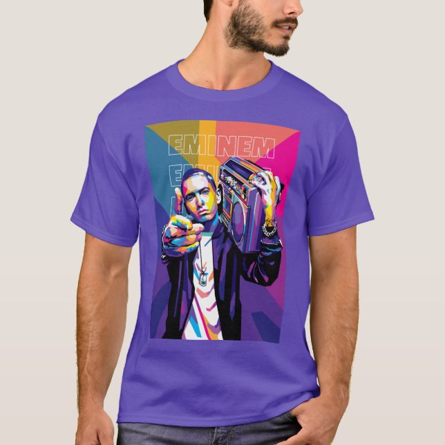 Camiseta Eminem in WPAP Style Colorful boy (Anverso)
