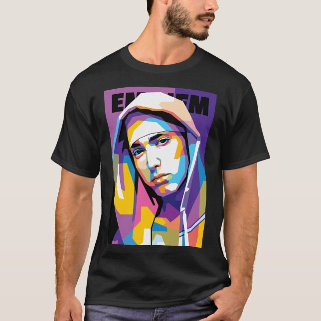 Camiseta Eminem in WPAP Style funny (Anverso)