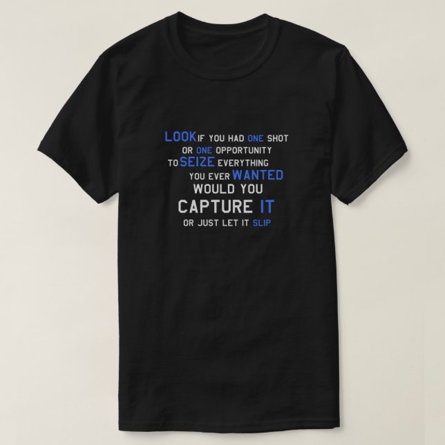 Camiseta EMINEM MOTIVATIONNAL SHIRT WHITEBLUE Essential (Diseño del anverso)