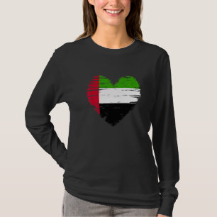 Camiseta Emiratos Árabes Unidos Corazón Bandera De Los Emir