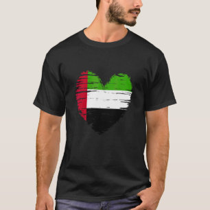 Camiseta Emiratos Árabes Unidos Corazón Bandera De Los Emir