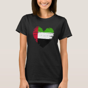 Camiseta Emiratos Árabes Unidos Corazón Bandera De Los Emir