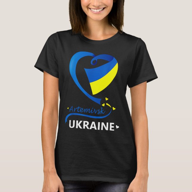 Camiseta emivsk Bandera Nacional de Ucrania Emblem Escudo (Anverso)