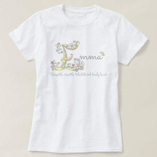 Camiseta Emma chicas nombre que significa corazones con mon