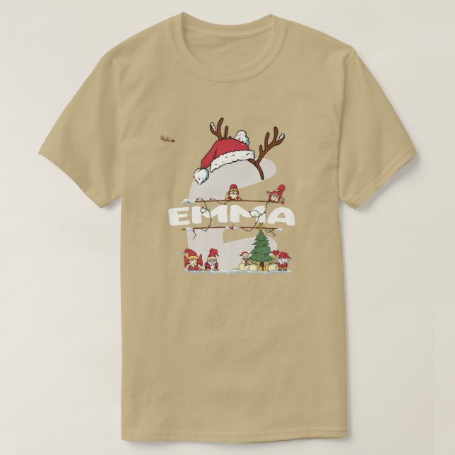 Camiseta Emma Christmasw Emma Nombre para navidades diverti (Diseño del anverso)