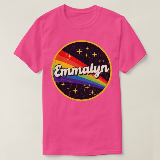 Camiseta Emmalyn Rainbow In Space Vintage Grunge Style (Diseño del anverso)