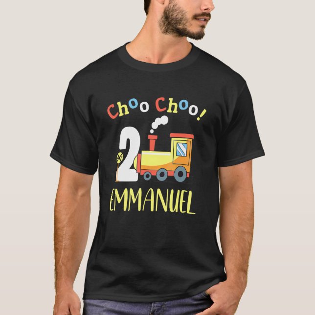 Camiseta Emmanuel Choo Choo Dos Tren Segundo Cumpleaños Tur (Anverso)