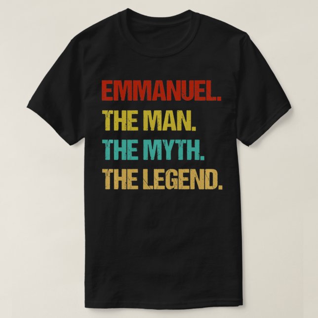 Camiseta Emmanuel The Man The Myth The Legend Pullover  (Diseño del anverso)