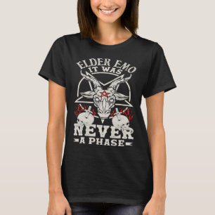 Camiseta Emo Anciano Nunca Fue Una Fase Esqueleto Gótico