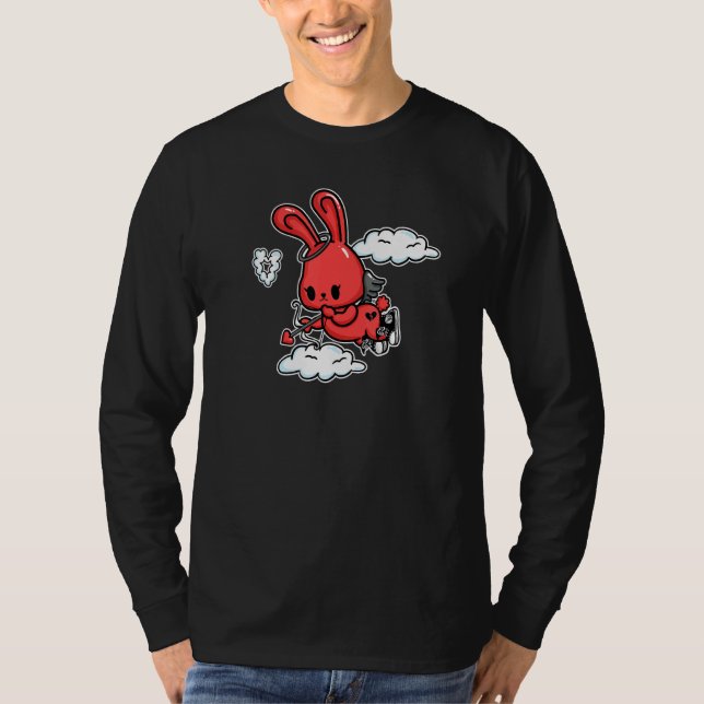 Camiseta Emo Bunny Emo Angel Alt Estético Gótico suave (Anverso)