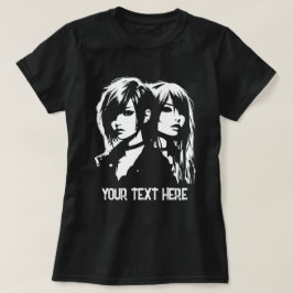 Camiseta Emo Chica Stencil Art Personalizado Texto Cita Gra