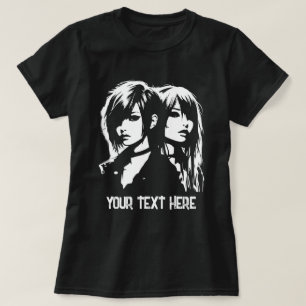 Camiseta Emo Chica Stencil Art Personalizado Texto Cita Gra
